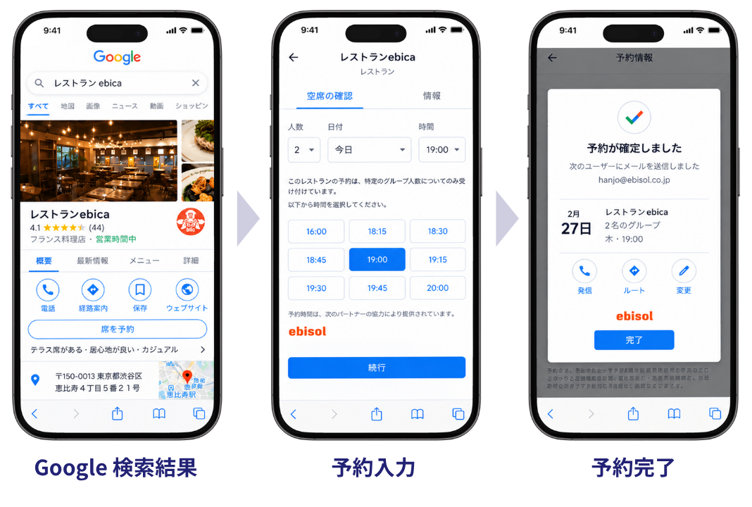 Google で予約