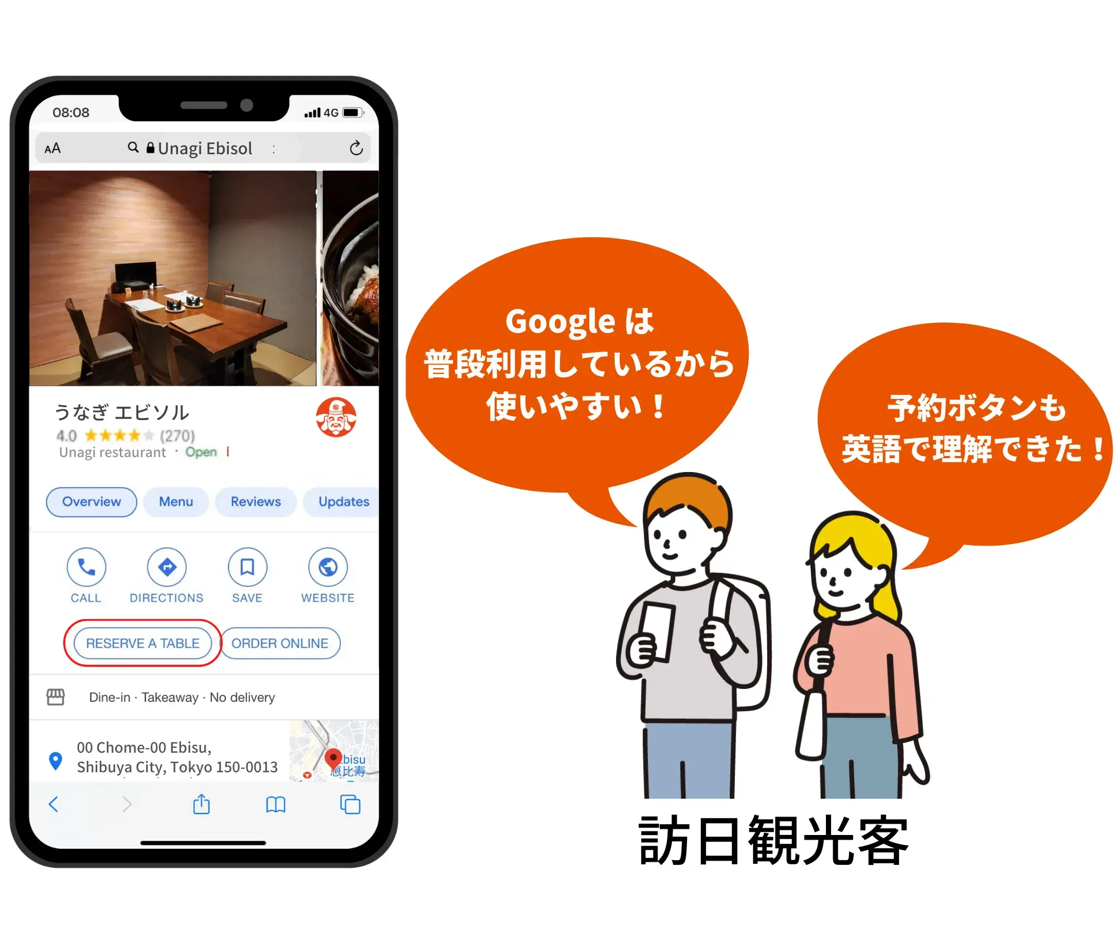 訪日観光客が「Google で予約」を活用する理由