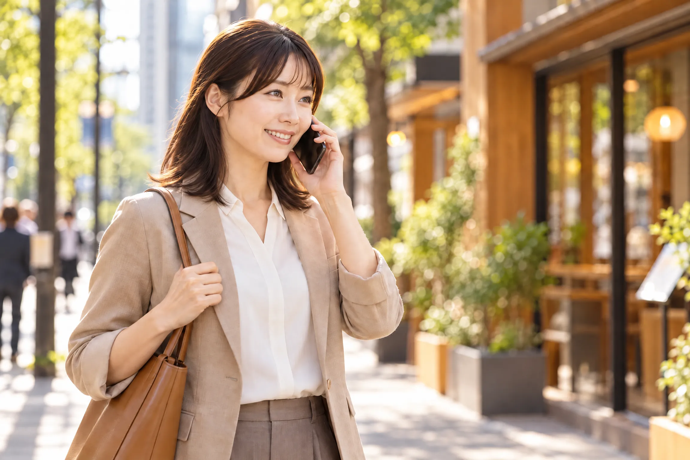 お客様がお店に電話をかけるイメージ